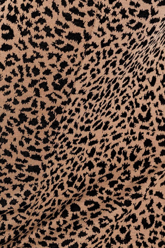 Falda midi con estampado de leopardo