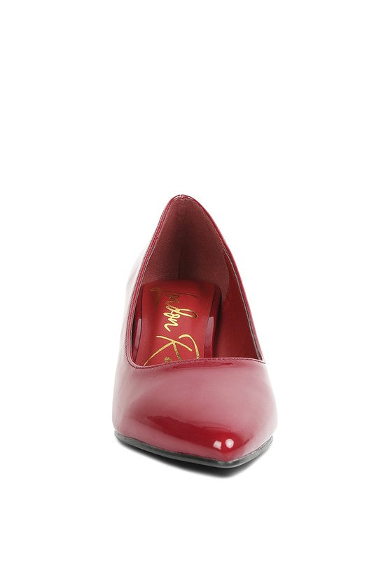 Zapatos de tacón en bloque con detalles metalizados Zaila