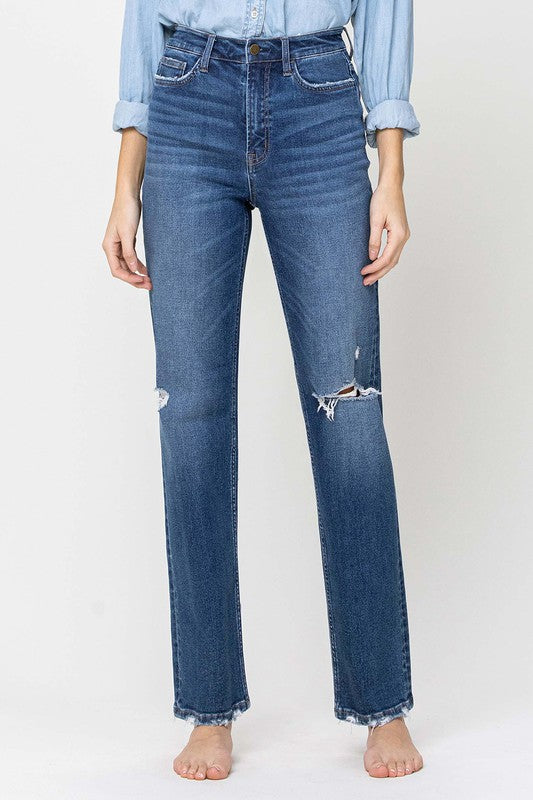 Jeans rectos de talle muy alto