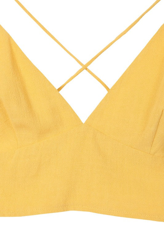 Camiseta sin mangas corta amarilla SL