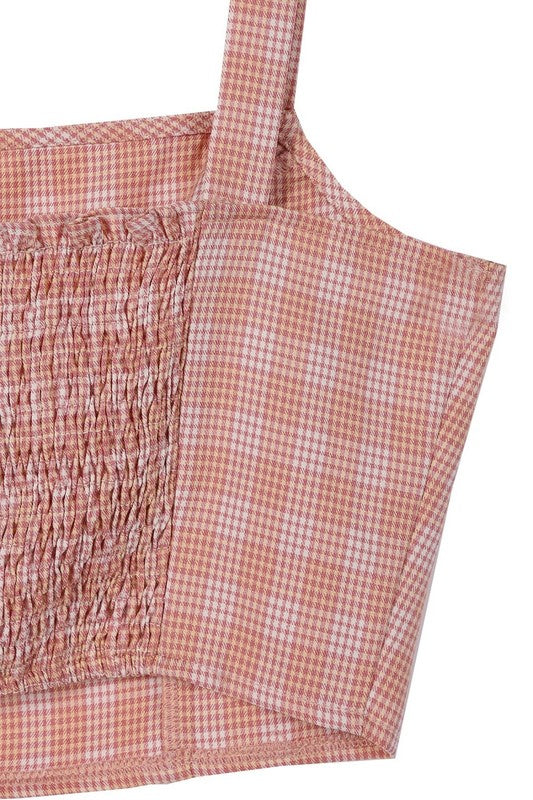 Conjunto de falda y top corto con patrón SL (embalaje del conjunto)