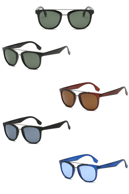 Gafas de sol de moda con barra redonda para cejas