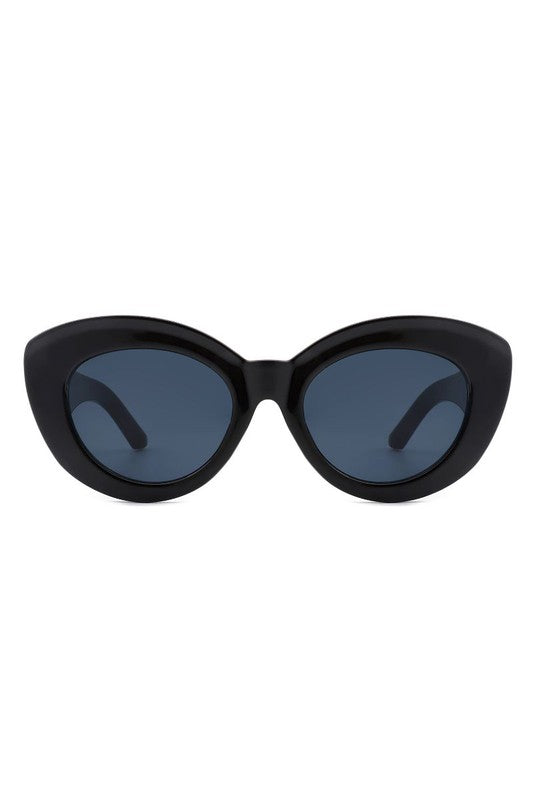 Gafas de sol redondas retro de moda para mujer con forma de ojo de gato
