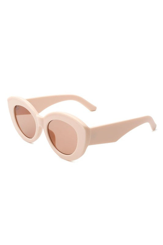 Gafas de sol redondas retro de moda para mujer con forma de ojo de gato
