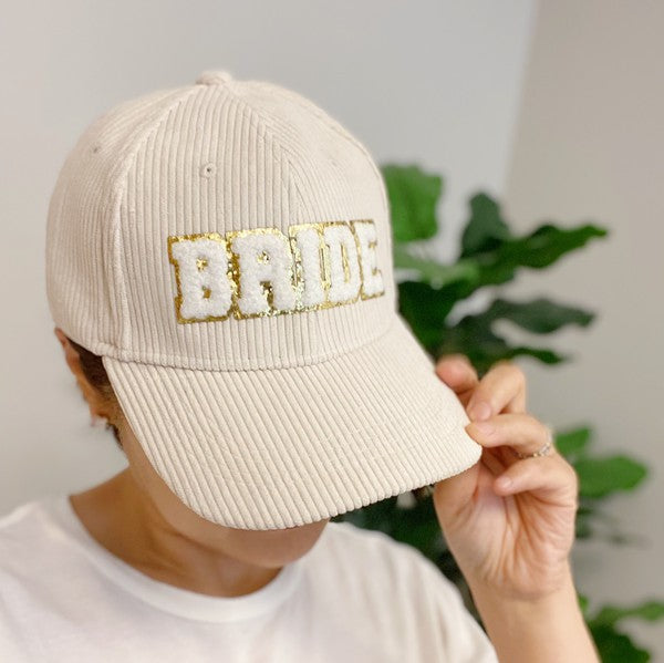 Gorra de novia de pana