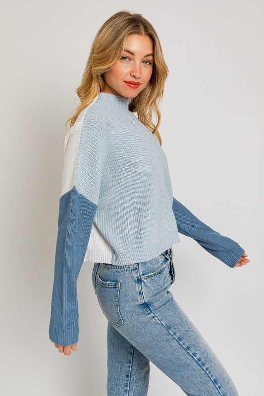Suéter extragrande con bloques de color