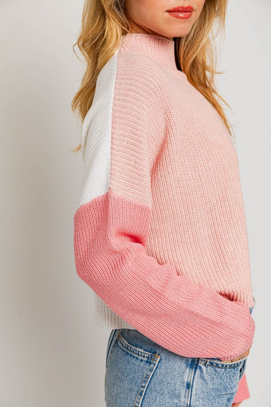 Suéter extragrande con bloques de color